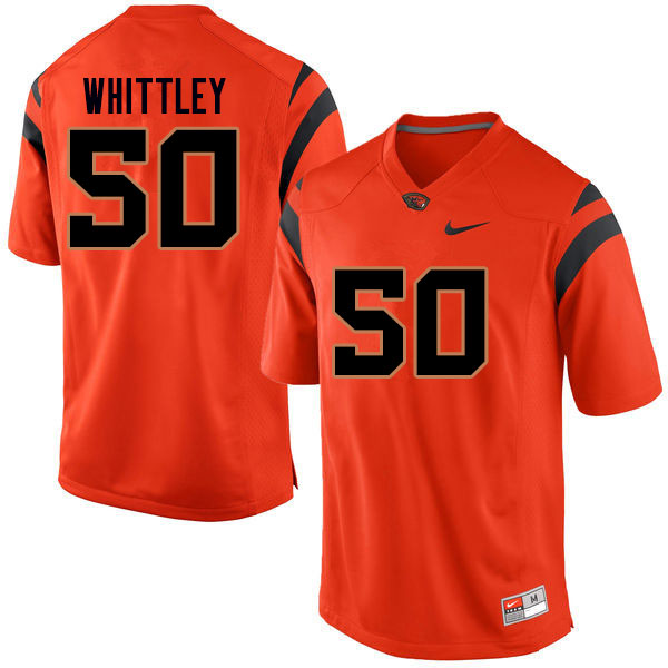 Men #50 Jordan Whittley Oregon State Beavers College Football Jerseys Sale-Orange